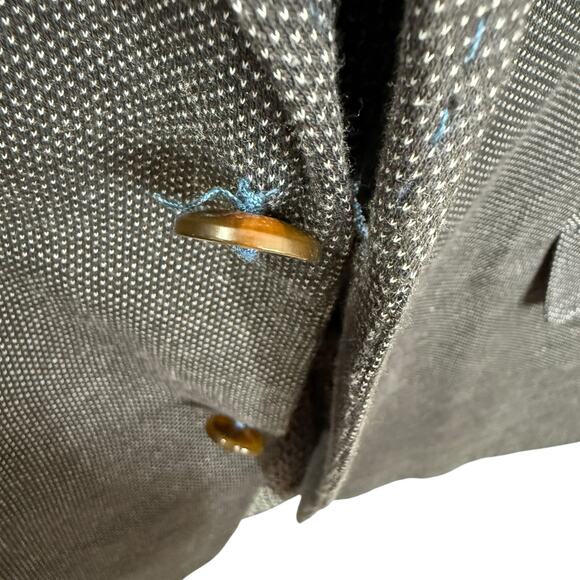 Ted Baker Men's Size 2XL Double‎ Button Blazer Gray Microdot Office Professional - Picture 14 of 15